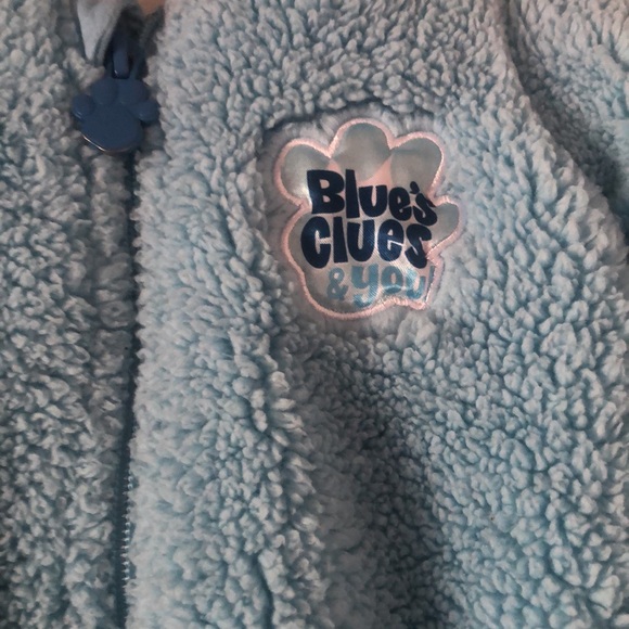 Kids Y2k Blue clues nickelodeon rare blue Sherpa jacket - Picture 6 of 14
